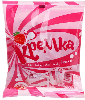 Карамель ЯШКИНО Кремка со вкусом клубники и сливок 500 гр НК166