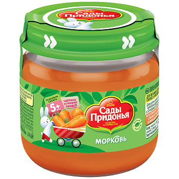 Пюре САДЫ ПРИДОНЬЯ морковное 80гр банка