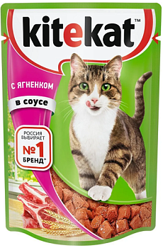 Корм КИТЕКЕТ Для кошек Ягнёнок в соусе 85гр