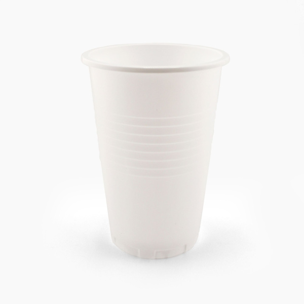 Набор пластиковых стаканов 200мл белый, 10 шт