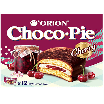 Печенье ЧОКО ПАЙ Орион вишня 360 гр