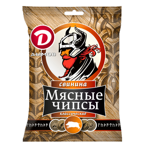 Чипсы мясные ДЫМОВ классические из свинины с/в 25гр