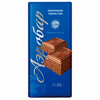 Плитка кондитерская ЗОЛОТАЯ РУСЬ Аэробар молочная 65гр