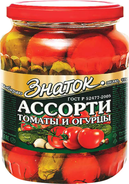 Ассорти овощное ЗНАТОК 680 гр ст/б