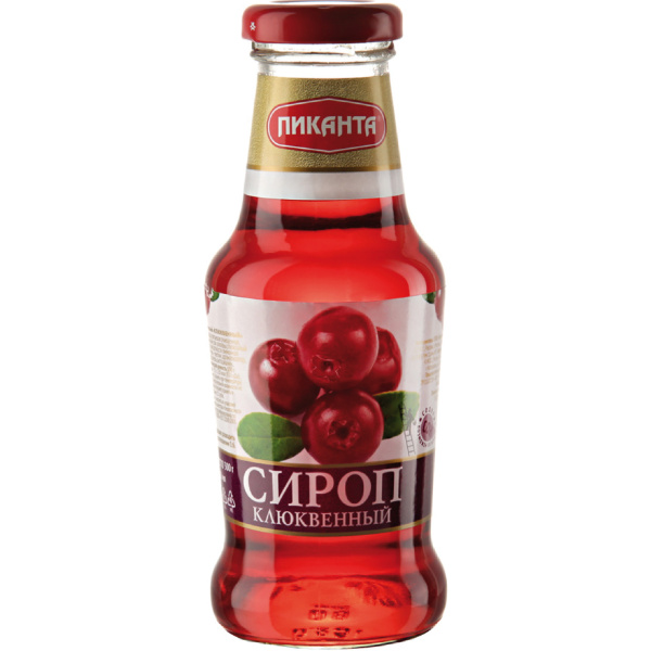 Сироп ПИКАНТА Клюквенный 300гр ст/б