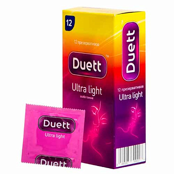 Презервативы ДУЭТ ультра-лайт 12 шт