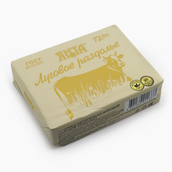 Спред ЯНТА Луговое раздолье растительно-жировой 72,5% с змж 180гр