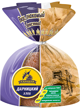 Хлеб КАРАВАЙ Ангарский Дарницкий нарез. 300гр