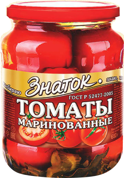 Томаты ЗНАТОК маринованные 680 гр ст/б