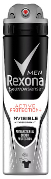Дезодорант-аэрозоль для мужчин РЕКСОНА Неведимый на черном и белом Антибактериальный 150мл