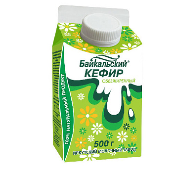 Кефир ЯНТА обезжиренный без змж 500мл т/п