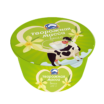 Творожная масса БЕЛОРЕЧЬЕ с ванилином без змж 8% 100гр