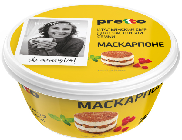 Сыр Маскарпоне ПРЕТТО 80% без змж 250гр