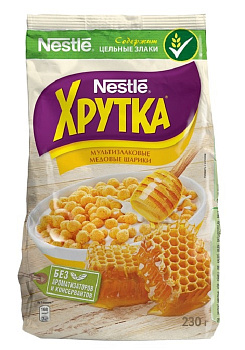 Завтрак сухой ХРУТКА медовые шарики 230гр м/у