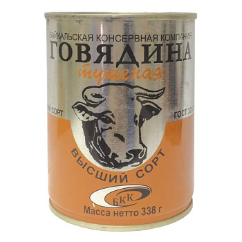 Говядина тушеная БКК ГОСТ в/с 338 гр ж/б (М)