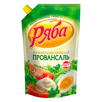 Майонез РЯБА Классический провансаль 50,5% 630гр