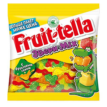Мармелад жевательный ФРУТЕЛЛА Звери Микс 150гр
