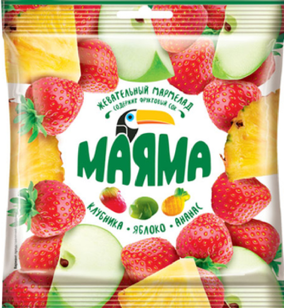 Мармелад жевательный ЯШКИНО Маяма со вк.ананаса, яблока, клубн 70 гр ПМ359
