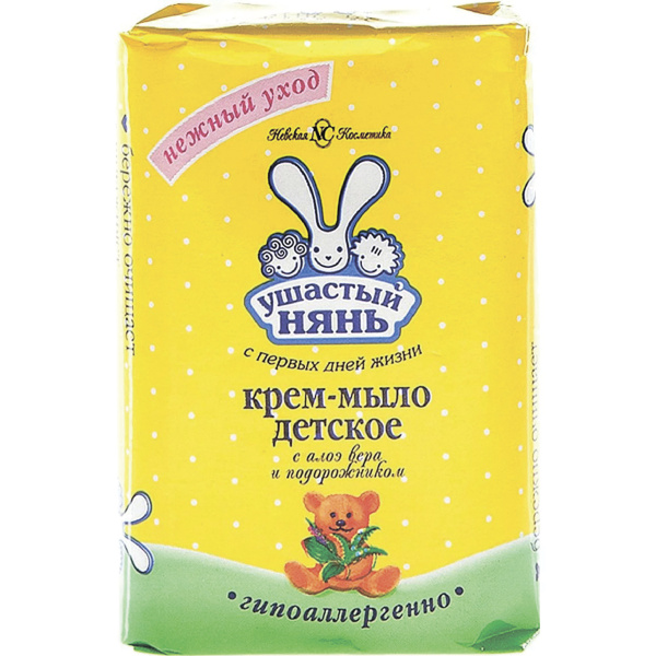 Крем-мыло УШАСТЫЙ НЯНЬ Детское Алоэ вера+подорожник НК 90гр
