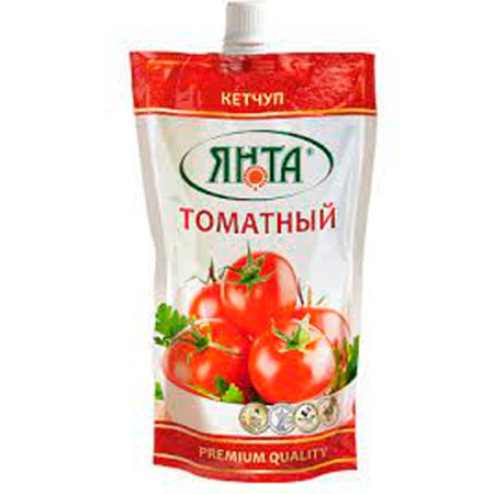 Соус кетчуп ЯНТА томатный 300 гр дой пак