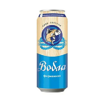 Пиво ВОБЛА светлое 4% 0,45 л ж/б