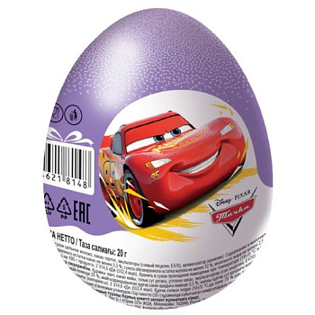 Яйцо шоколадное КОНФИТРЕЙД Шоки-токи Тачки/Тобот с игрушкой 20 гр