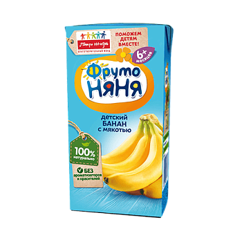Нектар ФРУТОНЯНЯ банан с мякотью 200мл