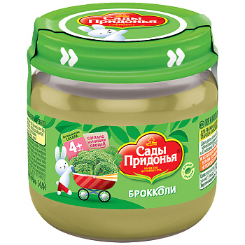 Пюре САДЫ ПРИДОНЬЯ брокколи 80гр банка