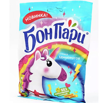 Мармелад жевательный БОН ПАРИ  Страна Единорогов 100гр