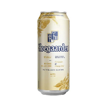 Напиток пивной ХУГАРДЕН белый нефильтрованный 4,9% 0,45 л ж/б