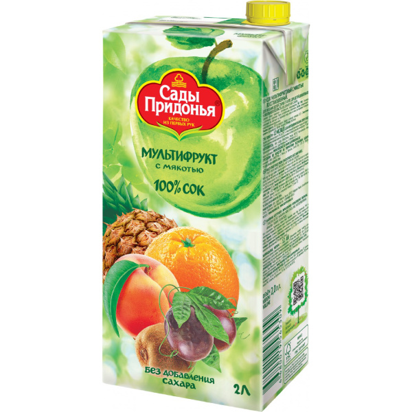Сок САДЫ ПРИДОНЬЯ мультифруктовый 2 л