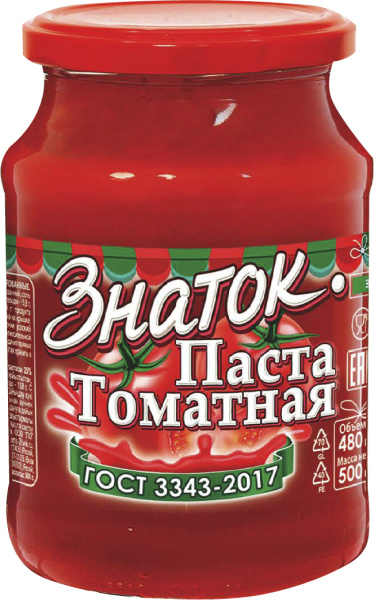 Паста томатная ЗНАТОК 270 гр ст/б