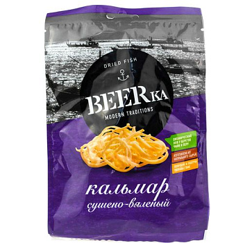 Кальмар БИРКА сушеный 38 гр БМ103