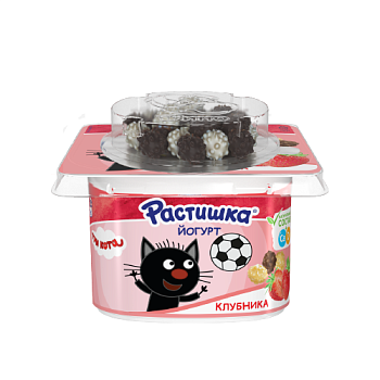 Йогурт РАСТИШКА клубника с шок драже 3% без змж 115гр