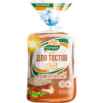 Хлеб КАРАВАЙ Тост ржаной 350гр