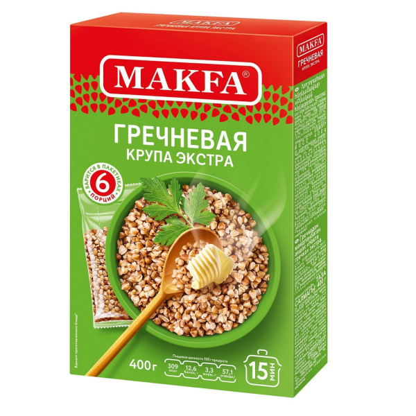 Крупа гречневая МАКФА 6*66 гр.