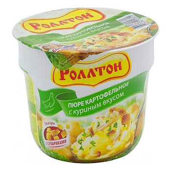 Пюре РОЛЛТОН картофельное курица 40гр стакан