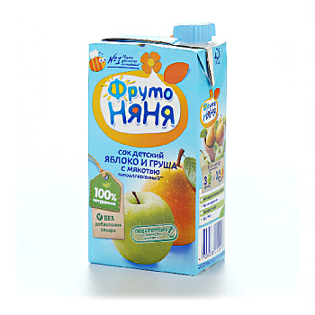 Сок ФРУТОНЯНЯ яблоко-груша 200мл