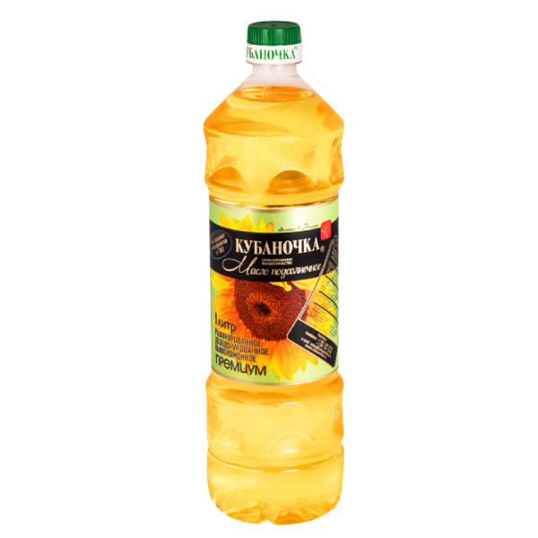 Масло КУБАНОЧКА подсолнечное 1л пл/б