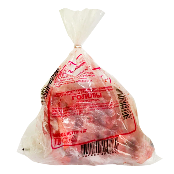 Головы куриные МЕЖЕНИНОВСКАЯ ПФ замороженные