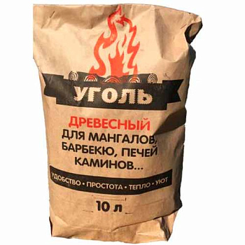 Уголь древесный 10 литров