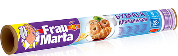 Бумага ФРАУ МАРТА для выпекания 6 мх28 см в плен. арт. 435988