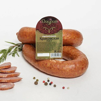 Колбаса ДАУРСКИЙ МК Краковская п/к ГОСТ 350гр