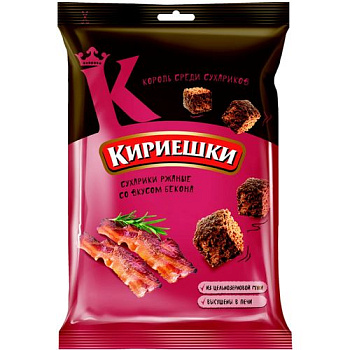 Сухарики КИРИЕШКИ Бекон 100гр БС262