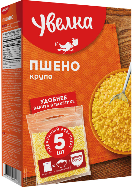 Крупа УВЕЛКА пшено 5*80гр вар.пак.
