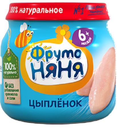 Пюре ФРУТОНЯНЯ из мяса цыплят 80гр (М)