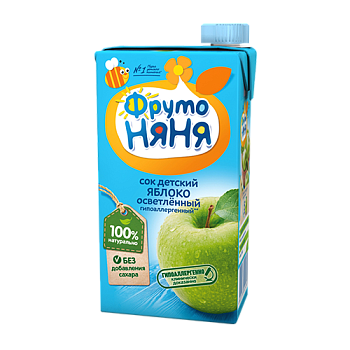 Сок ФРУТОНЯНЯ яблоко осв. 500мл