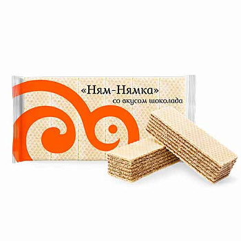 Вафли СЛАДОНЕЖ Ням-нямка со вкусом шоколада 200гр