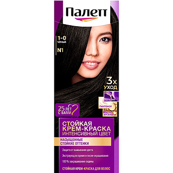 Краска д/волос ПАЛЕТТ Черный 50мл