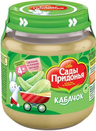 Пюре САДЫ ПРИДОНЬЯ кабачковое 120гр ст/б